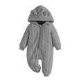thumbnail image 3 of Toddler Kids Girls Boys Cute Hooded Jumpsuit,Kids Zipper Hooded Jumpsuit Rompers,Winter Warm Coat Outfits, 3 of 10