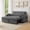 Dark Gray-Plus, variant on Convertible Sleeper Sofa Bed, Asofer 63" Pull Out Loveseat Couch with Adjustable Back & Storage for Living Room, Small Spaces, Dark Gray