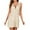 Beige, variant on Womens Sweatshirt Dress Casual Sleeveless Short Dress Drawstring Solid Color Hoodie Mini Dress