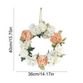 thumbnail image 3 of 16.54 Inch Artificial Daisy Wreath with Lavender Accents Rustic Floral Wreath for Front Door Wall Decor Spring Summer Home Wedding Farmhouse Decor, 3 of 6
