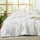 thumbnail image 1 of Juego de edredón Bedsure Tufted Boho, tamaño completo, blanco brillante, 3 unidades, 1 of 8