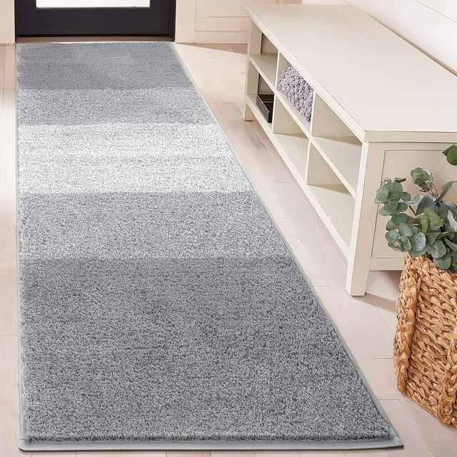 Tapis d'Entrée Intérieur Tapis de Porte Antidérapant Absorbant Attrape-Boue Tapis LowProfile Tapis de Sol Intérieur Doux Lavable à la Machine Petits Tapis Tapis de Porte pour Entrée (‘‘x‘‘ Gris)
