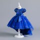 thumbnail image 5 of Girls Sequin Puffy Tutu High Low Bow Belted Kids Princess Dress Performance Evening Christmas Dress, 5 of 5