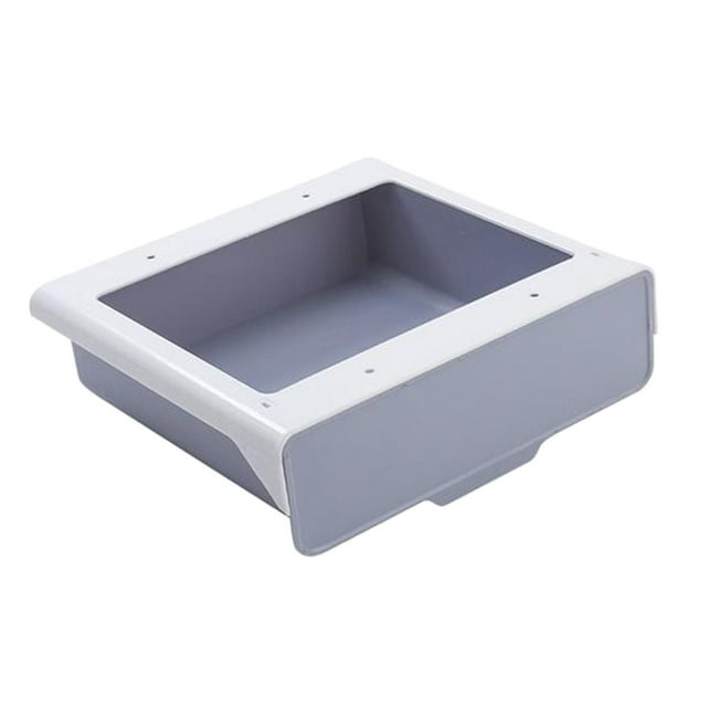 Cajón Extraíble Sunnimix para debajo del gabinete para especias con cinta autoadhesiva Gris Blanco S