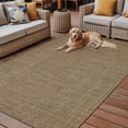 thumbnail image 2 of Fsddascl Vintage Brown Outdoor Rug for Patio/Deck, Non-Slip Large Area Rug 4 x 6 Ft, Farmhouse Retro Dark Solid Color Linen Texture Indoor Outdoor Rugs Washable Area Rugs, Camping Rug Carpet Runner, 2 of 9