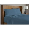 thumbnail image 3 of Royale Linens Blue Solid Print Cotton Sheet Set Twin, Wrinkle Resistant and Durable and Fade Resistant and Breathable, 3 of 8
