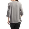 thumbnail image 3 of Allegra K Woman's Drop Shoulder 3/4 Sleeves Horse Print Loose Tops, 3 of 6
