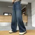 thumbnail image 5 of Zshosam Jeans for Girls Toddler Girl's Elastic High Waist Flare Jeans Lace Up Bottom Denim Pants Size 7T 8T,(Grey 7-8 Years), 5 of 7