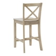 thumbnail image 5 of Linon Torino 24" Cross-Back Indoor Wood Counter Stool, Gray wash, 5 of 9