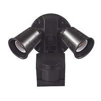 GLOBE 110-Degree 240 W Twin Head Bronze Hardwired Motion Sensor Security Flood Light, Spotlight, Outdoor, Outside House Lights