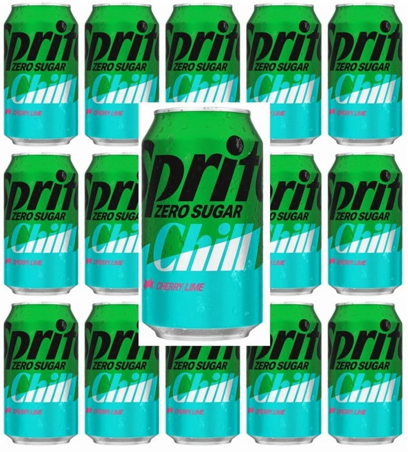 2X - Sprite Chill Zero Sugar Cherry Lime Soda Cans - Walmart.com