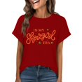 thumbnail image 2 of Chandail Rouge la Vie d'Un Chandail pour Femmes la Vie d'Un Chandails Logo Doré T-Shirt (TG), 2 of 5