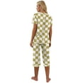 thumbnail image 7 of MINTREUS Womens Pajamas Short Sleeve Sleepwear Tops and Capri Pants Pjs Print Pajama Sets S-2XL, 7 of 7