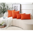 thumbnail image 3 of 2PCS Soft Throw Pillow Covers 12x20inch, Decorative Corduroy Pillow Covers for Sofa Couch Bed,Square Solid Striped Cushion Case, 3 of 8
