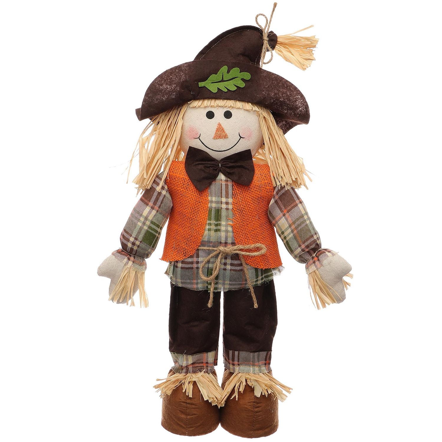 20" STANDING BOY SCRCROW, Harvest Fall Decorative Standing Scarecrow
