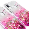 thumbnail image 4 of Compatible for Samsung Galaxy A20 Case, Galaxy A30 Case, Galaxy A50 Case, with [Tempered Glass Screen Protector] SOGA Diamond Liquid Quicksand Cover Cute Girl Women Phone Case - Clear/Pink, 4 of 5
