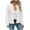 White, variant on Women's Waffle Knit Full Zip Jacket 2025, Textured Lightweight Long Sleeve Casual Outerwear with Soft Comfort Fabric for Spring Autumn Winter Season, Daily Wear and Street Fashion Blackish Green L