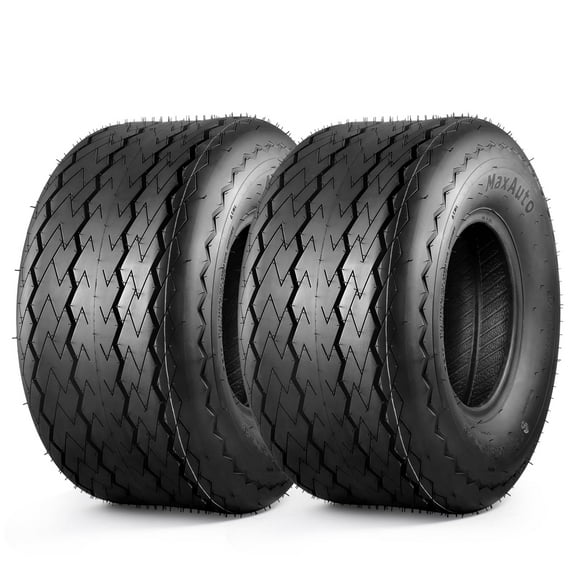 MaxAuto Pneus de Remorque 18.5X8.50-8 215/60-8 18.5-8.5-8 6PR Plage de Charge C, Pneu Sans Chambre à Air, Lot de 2