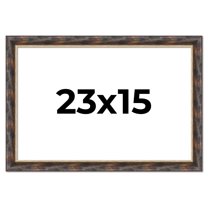 23x15 Frame Gold Real Wood Picture Frame Width 1.5 inches | Interior Frame Depth 0.5 inches |