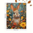 thumbnail image 3 of Qisvanset 12x16 Inch Wildflower Bunny Canvas Wall Art, Colorful Spring Rabbit Easter Nature Home Decor, 3 of 8