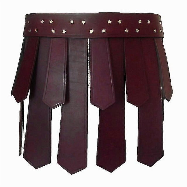 Ancient Roman Legion Gladiator Battle Belt Skirt - Pu Leather Armor For Medieval Greek Cosplay Costume Men Women Larp