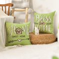 thumbnail image 3 of Bless Our Home Farmhouse Eucalyptus Leaves Throw Pillow Covers, 18 x 18 Inch Truck Home Sweet Home Cushion Case Decorations Set of 4, 3 of 6