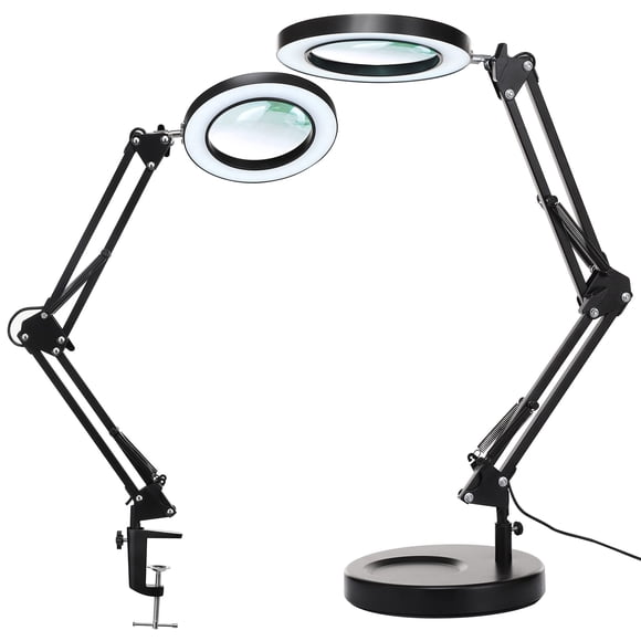 Lupa KIRKAS 10X con luz y soporte negra