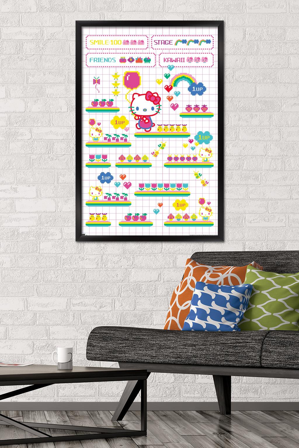 Hello Kitty - Arcade Wall Poster, 22.375" x 34" Framed