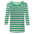 thumbnail image 3 of Hauts pour Femmes Chemises Mi-Longues Manches Trois Quarts Chemises Graphiques T-Shirts T-Shirts Décontractés Hauts Tunique à Col Rond Femmes Haut Chemises à Manches Longues Course Chemise à Manches Longues Femmes Courte Femmes Ample, 3 of 3