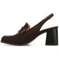thumbnail image 3 of Journee Womens Henrika Moc Toe Open Heel Comfort Pumps, 3 of 9