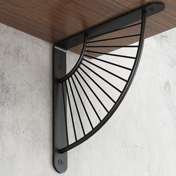 4 Uds. Soporte de estante de pared negro 150 × 150MM soporte resistente soporte de estante de Metal soporte de estante de pared para estante de pared