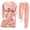 Orange, variant on Amidoa Womens 2 Pcs Pajamas Sets Crewneck Long Sleeve Plush Blouse Tops Pants Winter Warm Homewear for Family