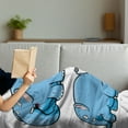 thumbnail image 3 of Animal Soft Flannel Fleece Throw Blanket, Kids Nursery Boys Girls Baby Room Clumsy Image Print, Cozy Plush for Indoor and Outdoor Use, 70" x 90", Baby Blue and White, by Ambesonne, 3 of 5