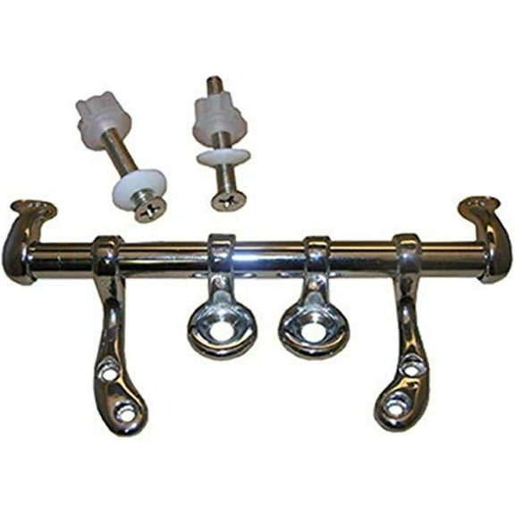 LASCO 14-1051 Toilet Seat Hinge with Bolts and Nuts Fit Most, Chrome Plated Metal