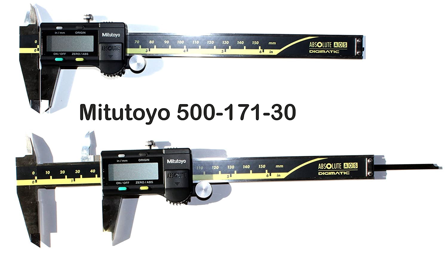 Mitutoyo Absolute Digimatic Calipers, Stainless Steel, SPC - 1 EA (504-500-171-30)