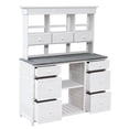 thumbnail image 2 of EUROCO 65.7" Solid Wood Outdoor Potting Bench Table, Potters Benches Garden Workstation for Horticulture with 9 Drawers,3-Tier Shelves,Adjustable Shelf,Large Storage Planting Table Garden Work Bench, 2 of 7