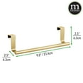 thumbnail image 3 of 9'' Kitchen Towel Holder, 2 Pack Over The Door Towel Rack, Over Cabinet Door Towel Bar Stainless Steel Dish Washcloth Hanger,Brushed Stainless Stee,No Scratch,No Installation(Gold), 3 of 5