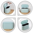 thumbnail image 6 of YOSADIER Blue Desktop Trash Can with Pop Up Lid for Office Countertop Plastic Waste Container, 6 of 8