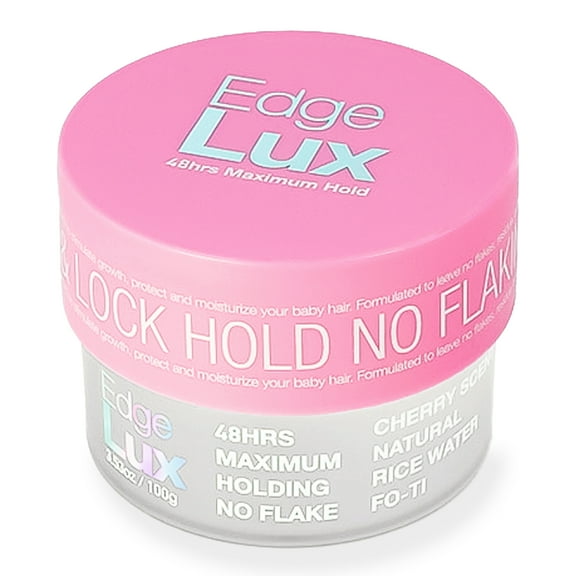 Lux Collection - Edge Lux Edge Control Wax 48 Hour Maximum Hold No Flaking Natural Ingredients Scented Conditioning Styling Hair Gel Tamer (3.53 Ounce (Pack of 1), Cherry)
