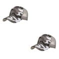 thumbnail image 2 of Minnieouse Gorra de béisbol de camionero de malla para hombre, gorra de verano de hueso Masculino de camuflaje, gorra militar para hombre, gorra gris 2piezas, 2 of 6