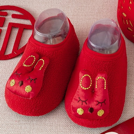 

Quealent Booties Baby Boys Girls Winter Warm Cotton Boots Non slip Rubber Sole Sneakers Toddlers First Walker B 12 Months