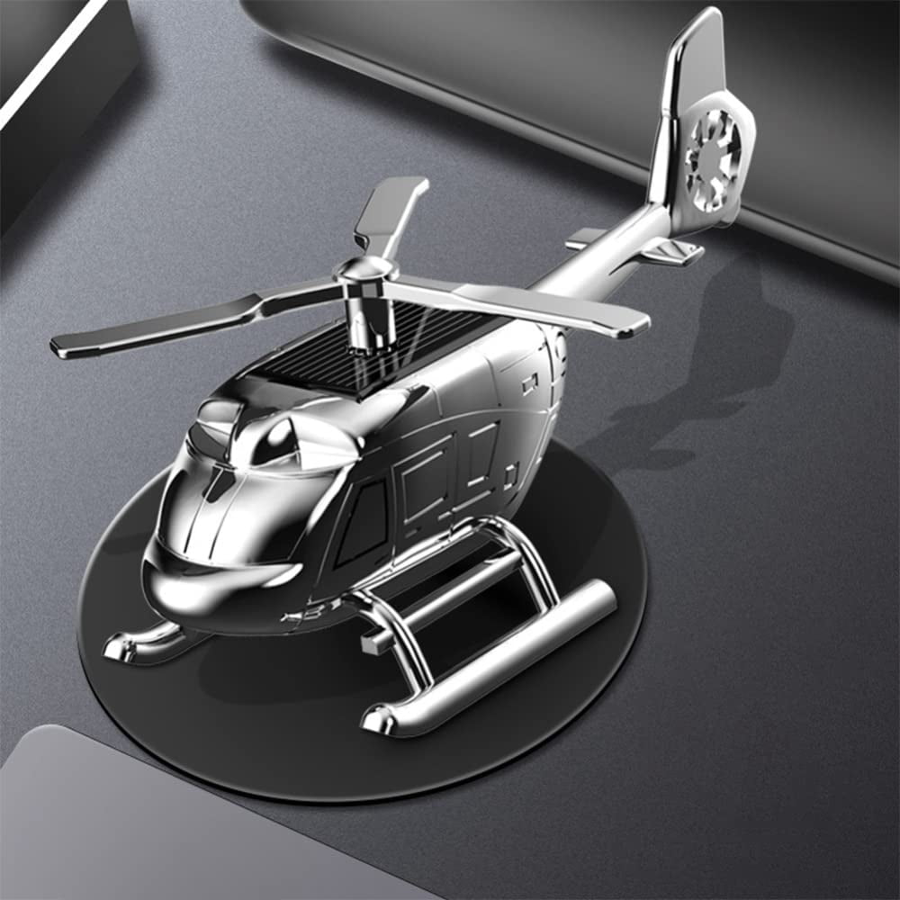 Air Freshener, Car Fragrance Diffuser Solar Rotating Automotive Air Fresheners Ornament Helicopter Shape Solid Aromatherapy Decoration for Car and Home