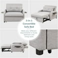 thumbnail image 6 of Aukfa 41.5"W Oversize Pull Out Sofa Bed with Wing Tables and USB Port, Convertible Sleeper Chair, Futon - Gray, 6 of 8