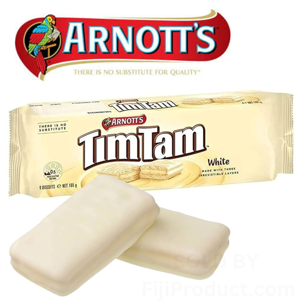 Arnott's (Deal-Pack Of 4 x 165g EA) Arnotts Tim Tam WHITE Chocolate Biscuits, Imported from Australia