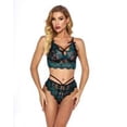 thumbnail image 2 of Ropa interior de encaje sexy Jumpingount Ropa de dormir Verde oscuro L, 2 of 7