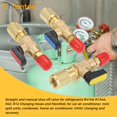 thumbnail image 4 of Valve à Bille Réfrigérante pour Climatisation 1/4 Pouces SAE, R134a AC HVAC Adaptateur pour R134a R410A R22 R12 R502 Tuyaux de Charge Outils Réfrigérants pour Climatisation, 4 of 4