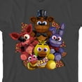 thumbnail image 7 of Five Nights At Freddy's Plush Characters Group Short Youth Charcoal Crew Neck Short Sleeve T-shirt - Medium, 7 of 7