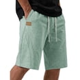 thumbnail image 2 of Men's Baggy Sweat Shorts Cotton Fleece 8" Athletic Shorts Big and Tall Workout Gym Lounge Shorts for Mens with Pockets Mint Green S, 2 of 4