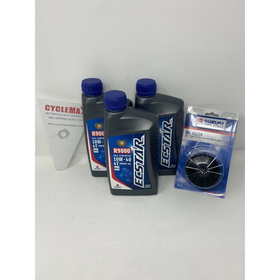 OEM 2001-2021 Suzuki GSX-R600 10w-40 Full Synthetic Oil Change Kit