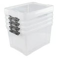 thumbnail image 6 of Hespama 50 Quart Large Storage Bins with Lids, 4 Packs Plastic Clear Storage Boxes, 6 of 7